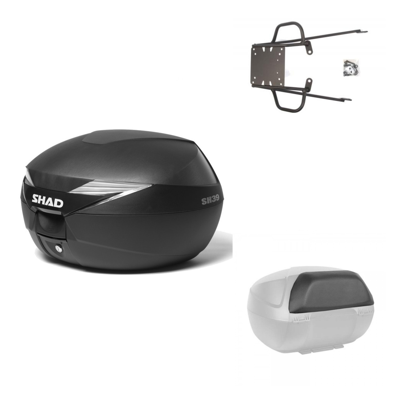 Baul Trasero + Herraje Montaje + Respaldo De Pasajero Sh39 Sh 39 KIT-177892