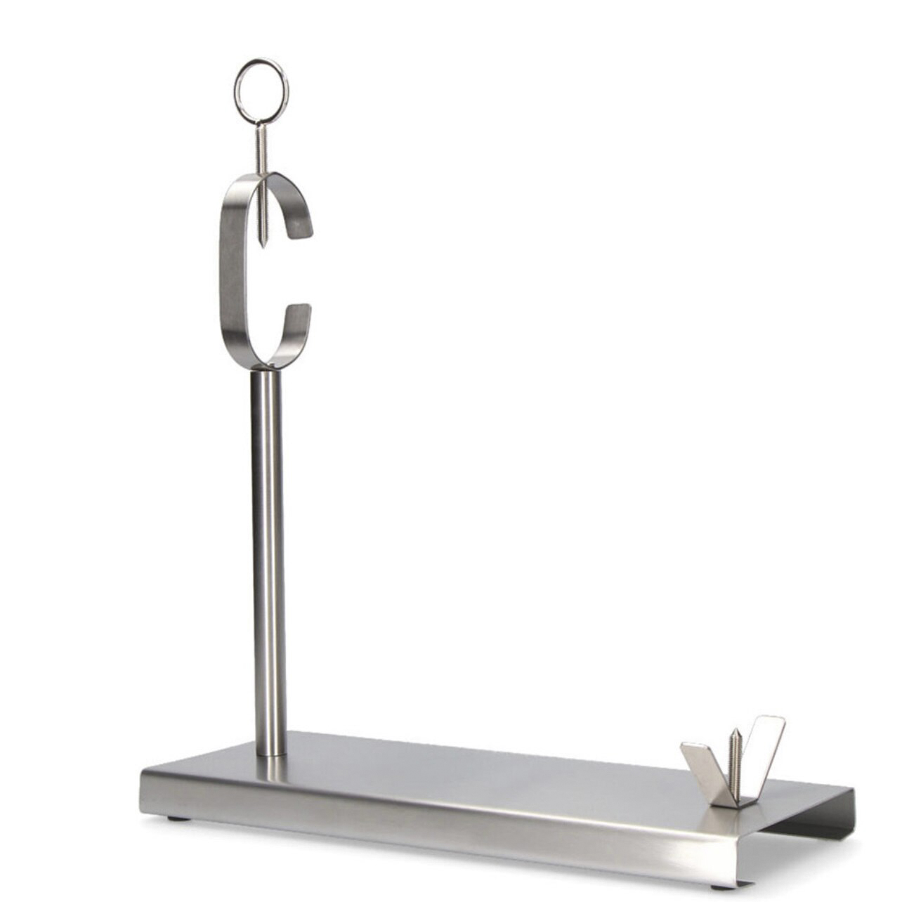 Jamonero de Acero Inoxidable EDM Jamonero (40 x 16,5 x 42 cm) Color Cromado, Jamonero Gourmet, Soporte de Jamon en Metalico, Tornillo con  Revestimiemto.