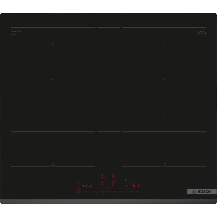 Inducción de mesa 60cm - BOSCH SER6 - PXY63KHC1E Negro - 4 zonas - Home Connect
