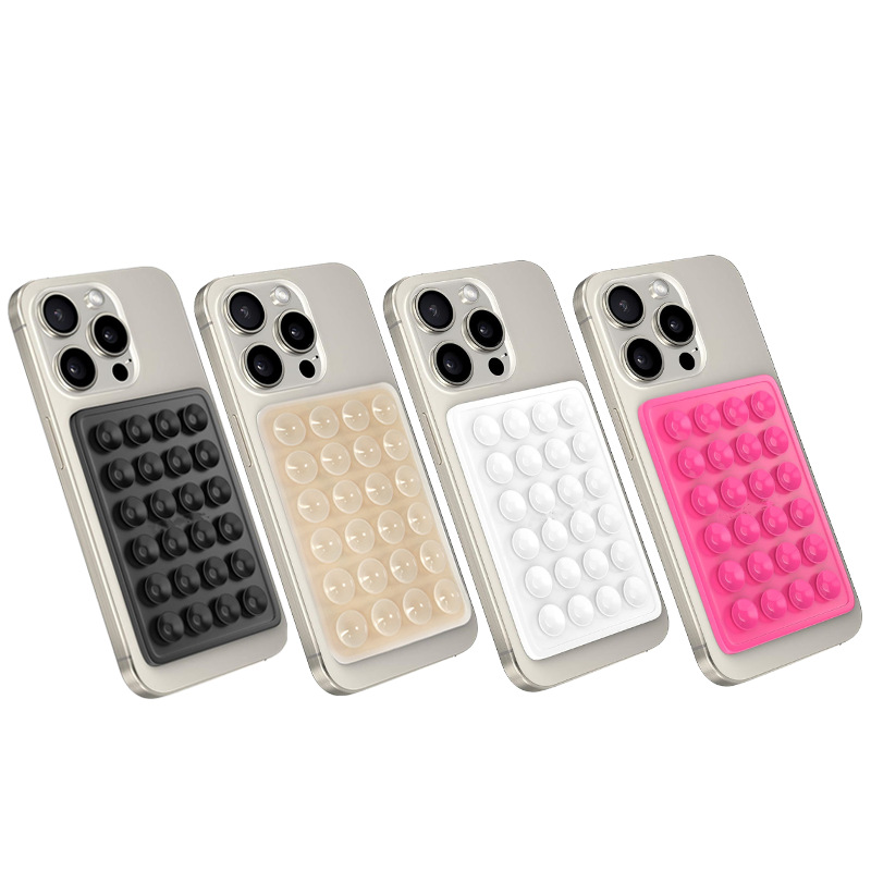 Paquete de 4 ventosas de silicona de doble cara, adecuadas para fundas y soportes autoadhesivos para teléfonos
