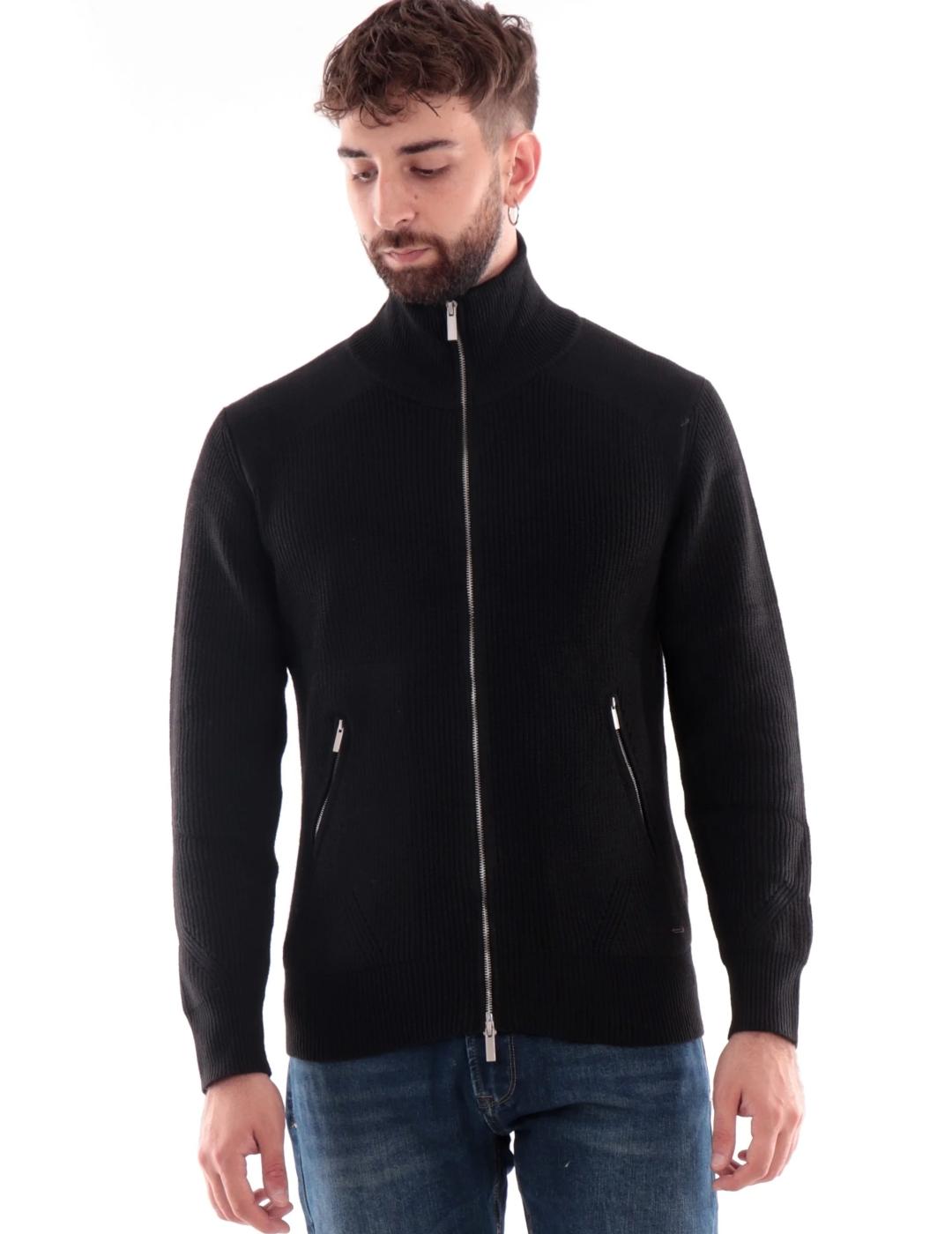 GIANNI LUPO JERSEY ZIP NEGRO