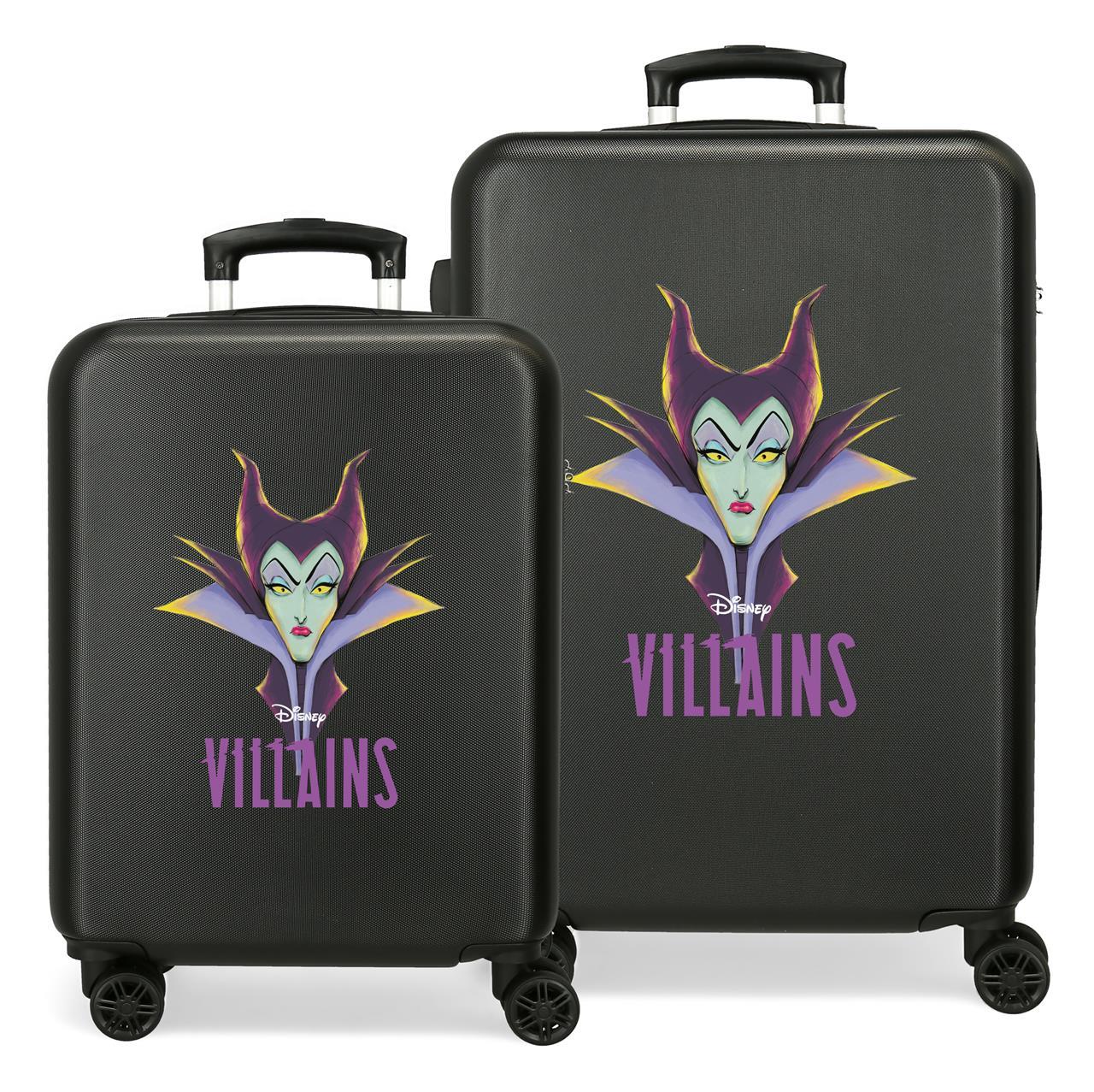 Juego de maletas Disney Villains negro 68x48x46cm