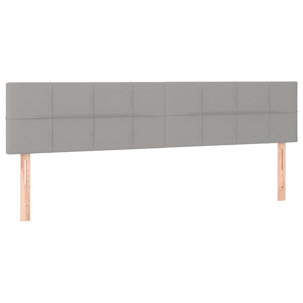 vidaXL Cabecero con LED de tela gris claro 200x5x78/88 cm