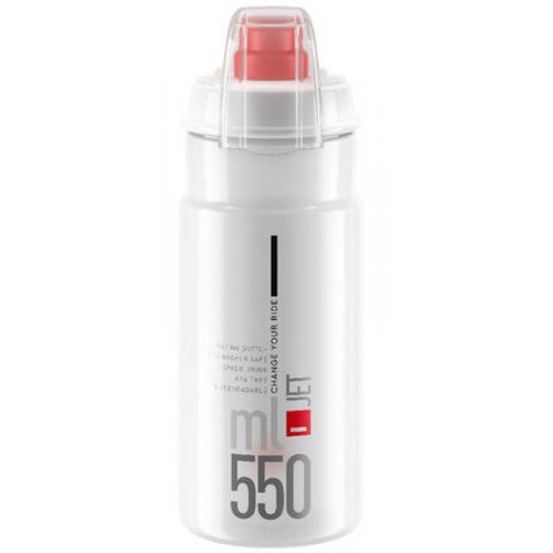 ELITE | Bidón De Hidratación JET PLUS 550ml Transparente - La botella de agua JET PLUS es la botella Elite Jet en material plástico biodegradable con tapa protectora