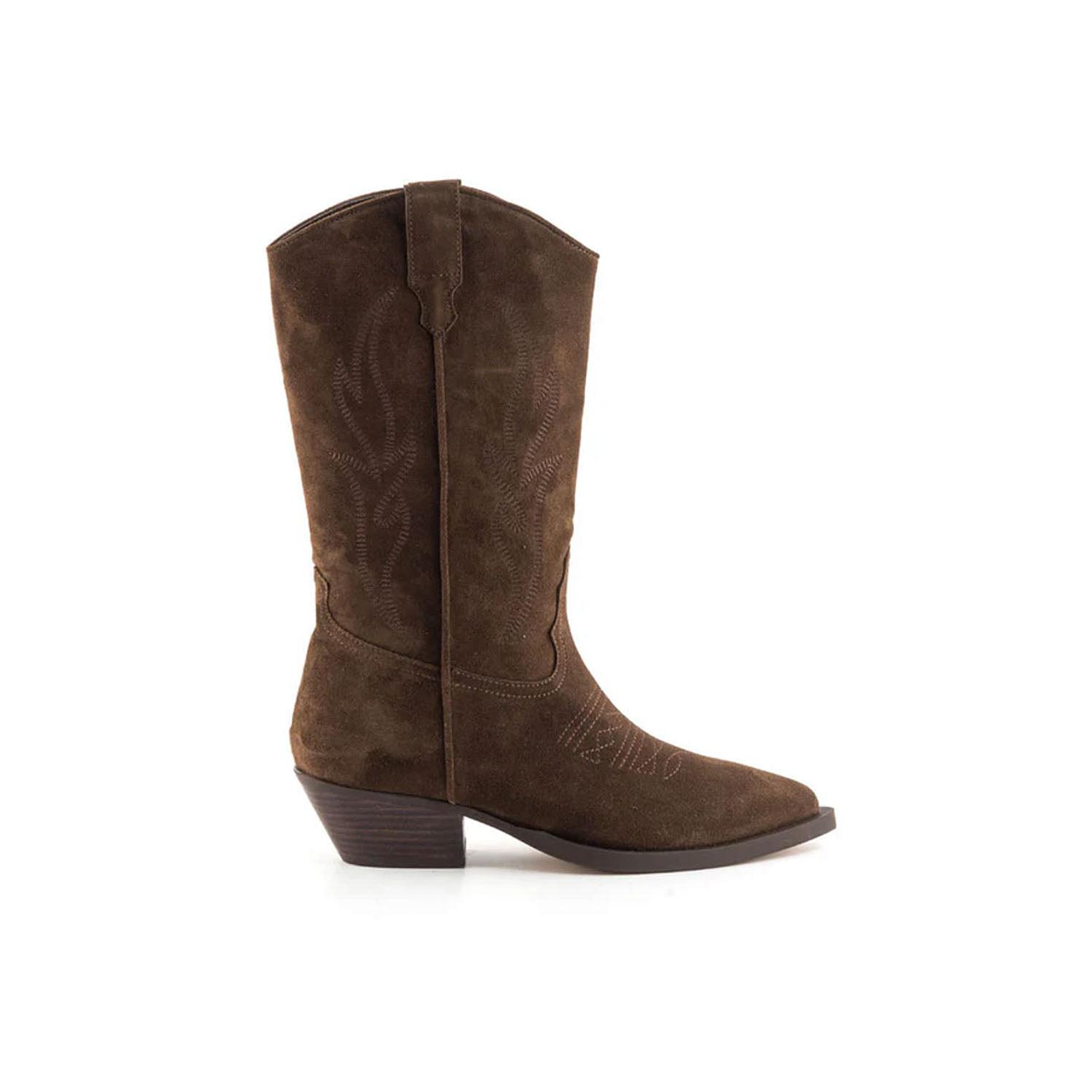 ALPE BOTA COWBOY PIEL MARRON