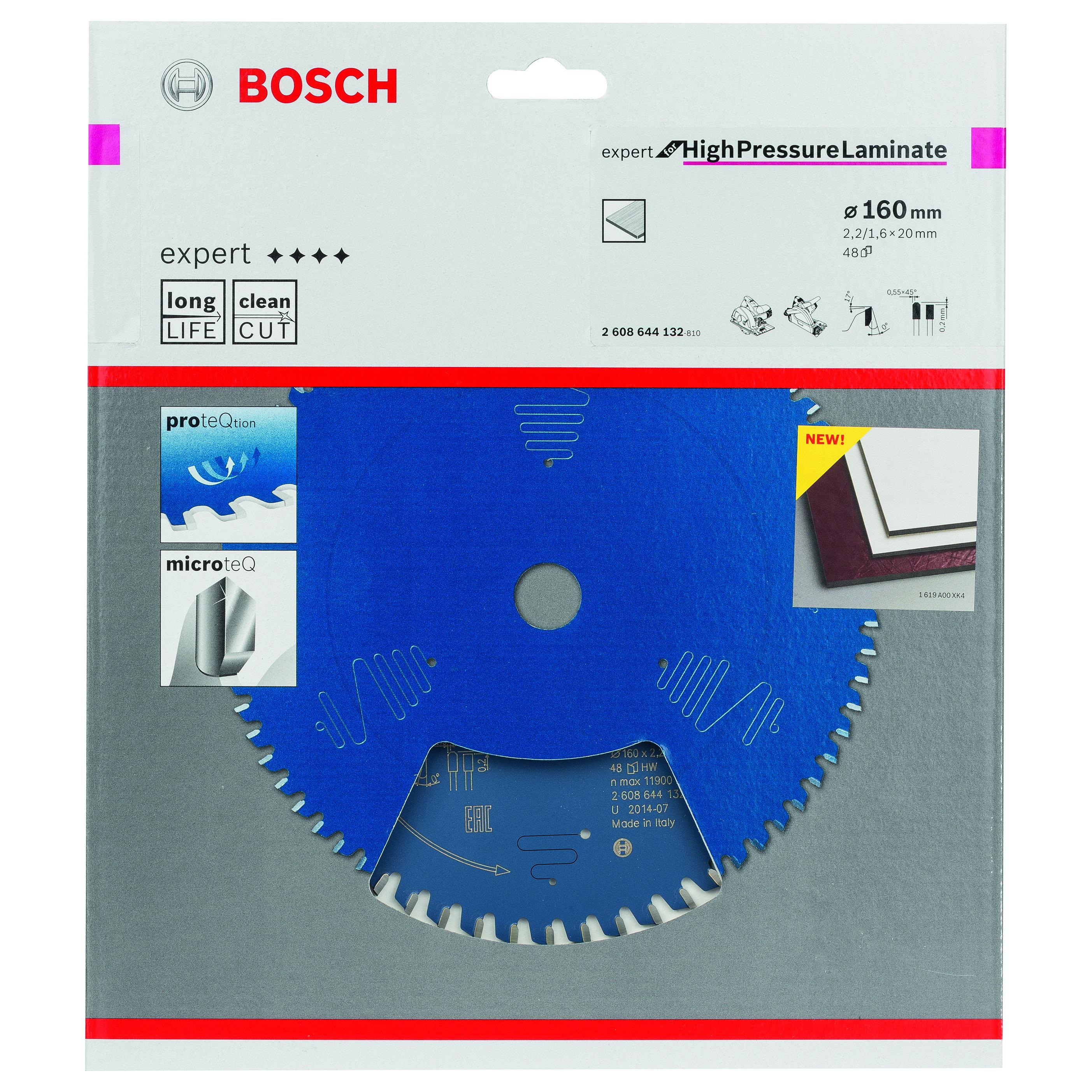 Hoja de sierra circular Expert Laminated H 160x20-48 | BOSCH 2608644132