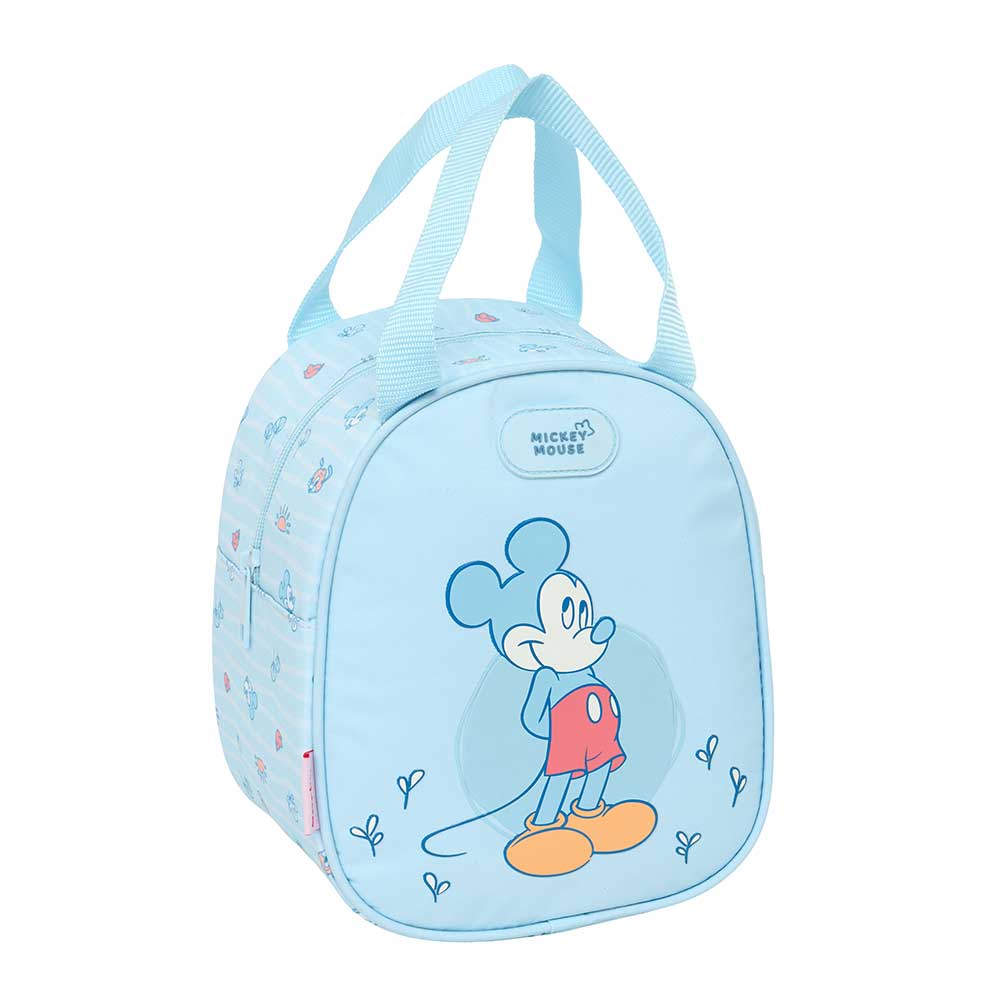 SAFTA | Neceseres Termo Disney Mickey y Minnie Mouse Interior Forrado de Aluminio Frío-Calor 19 x 22 x 14 Cm (5,9 Litros), Asa de Mano Superior, Neceser Escolar Infantil para Merienda, Vuelta al Cole, Cremallera, Talla Única