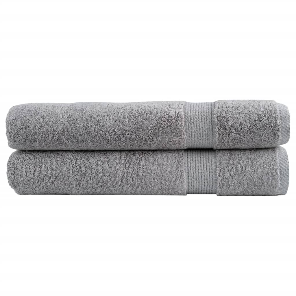 vidaXL Toallas premium 2 uds 100% algodón 100x200 cm 600 gsm Color Gris, Marrón, Morado y mas