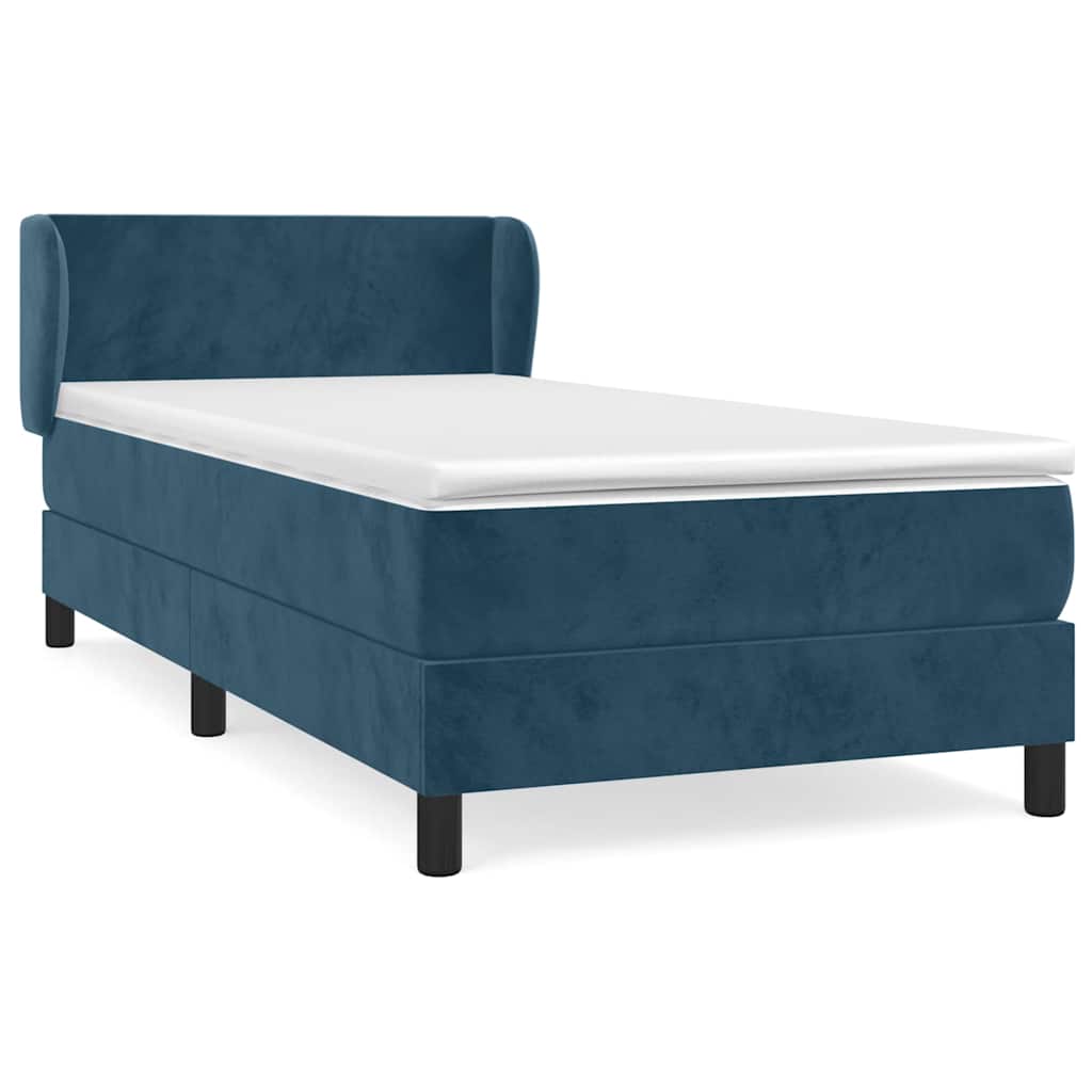 vidaXL Cama box spring con colchón terciopelo 100x200 cm Multicolor