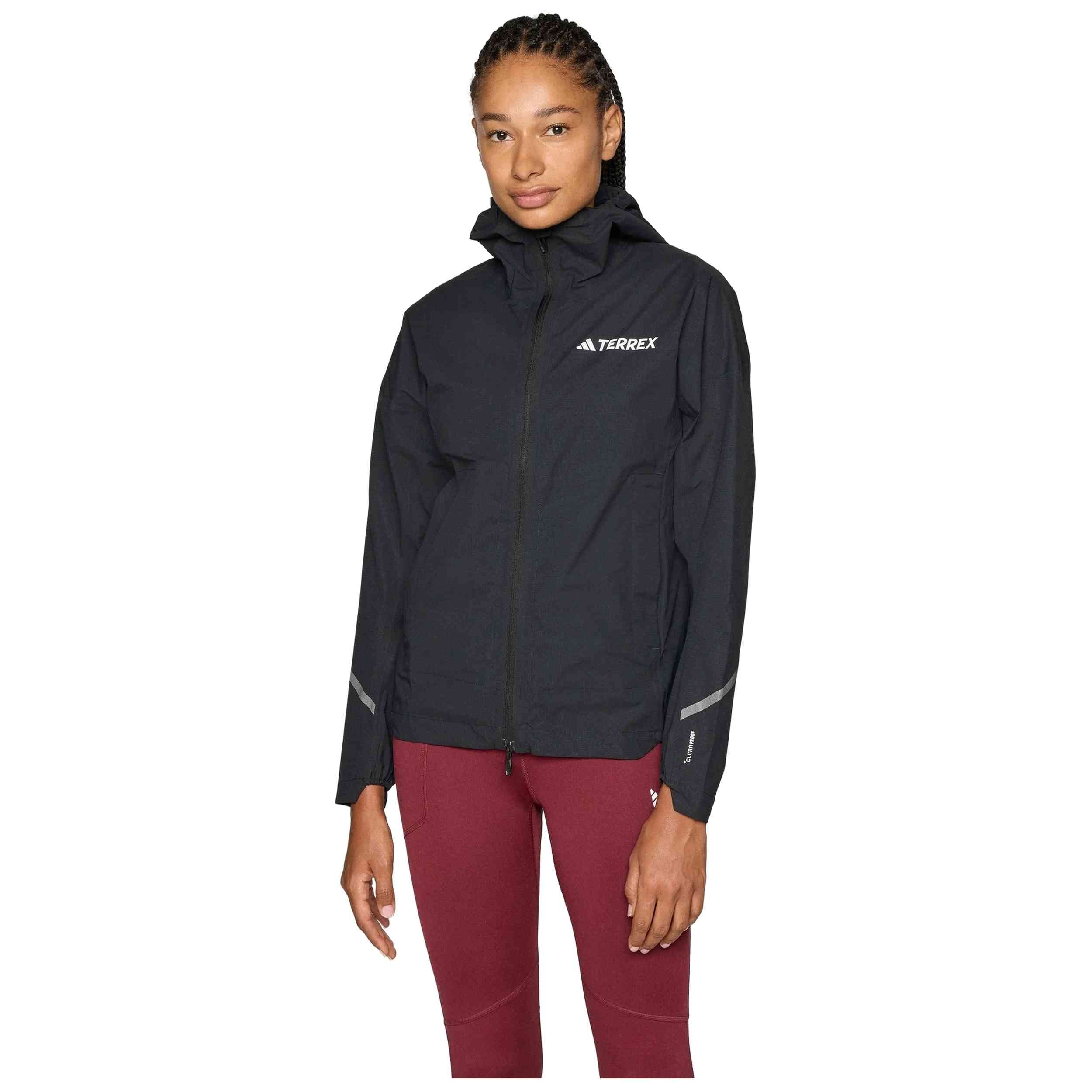 Chubasquero Adidas modelo Terrex Xperior 2.5-Layer Light CLIMAPROOF para Mujer en color Negro