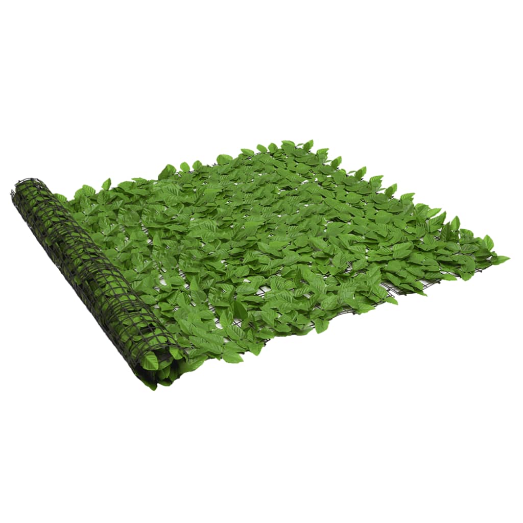 vidaXL Toldo para balcón con hojas 500x150 cm Color Verde oscuro, Verde,