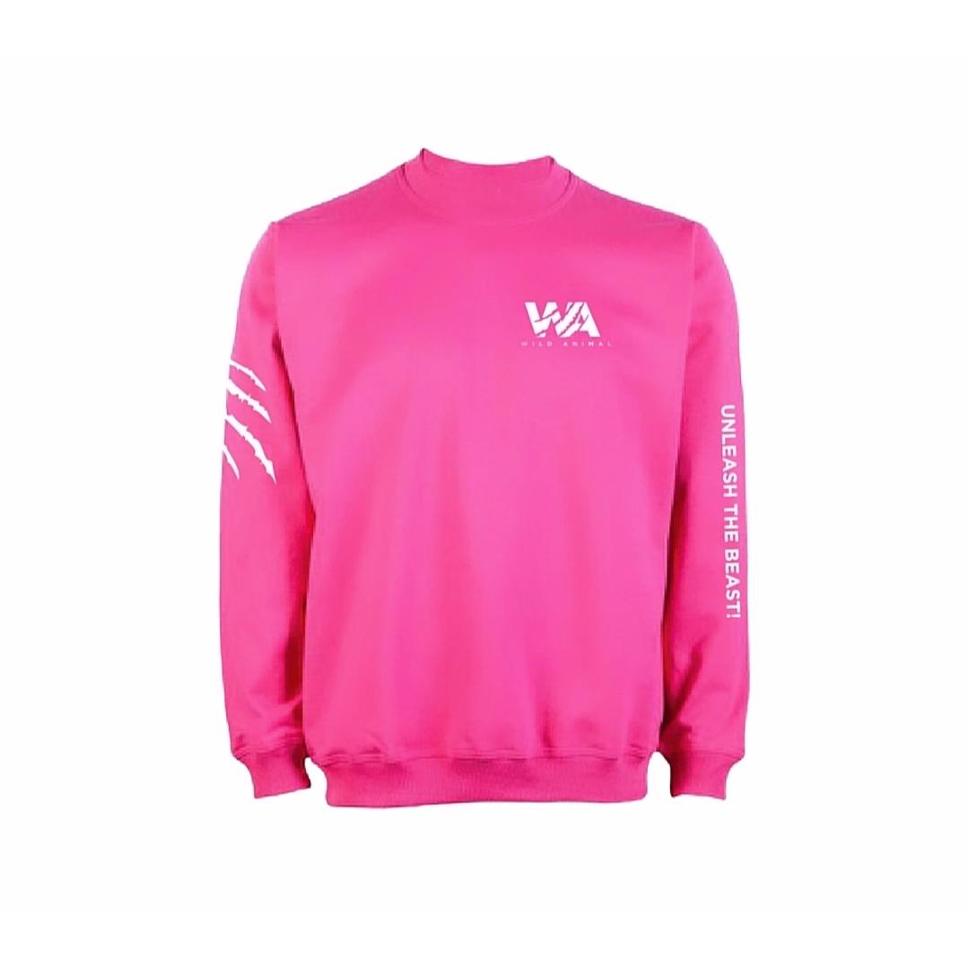Sudadera WA Wild Animal Rosa Fucsia – Estilo Urbano | "Unleash the Beast