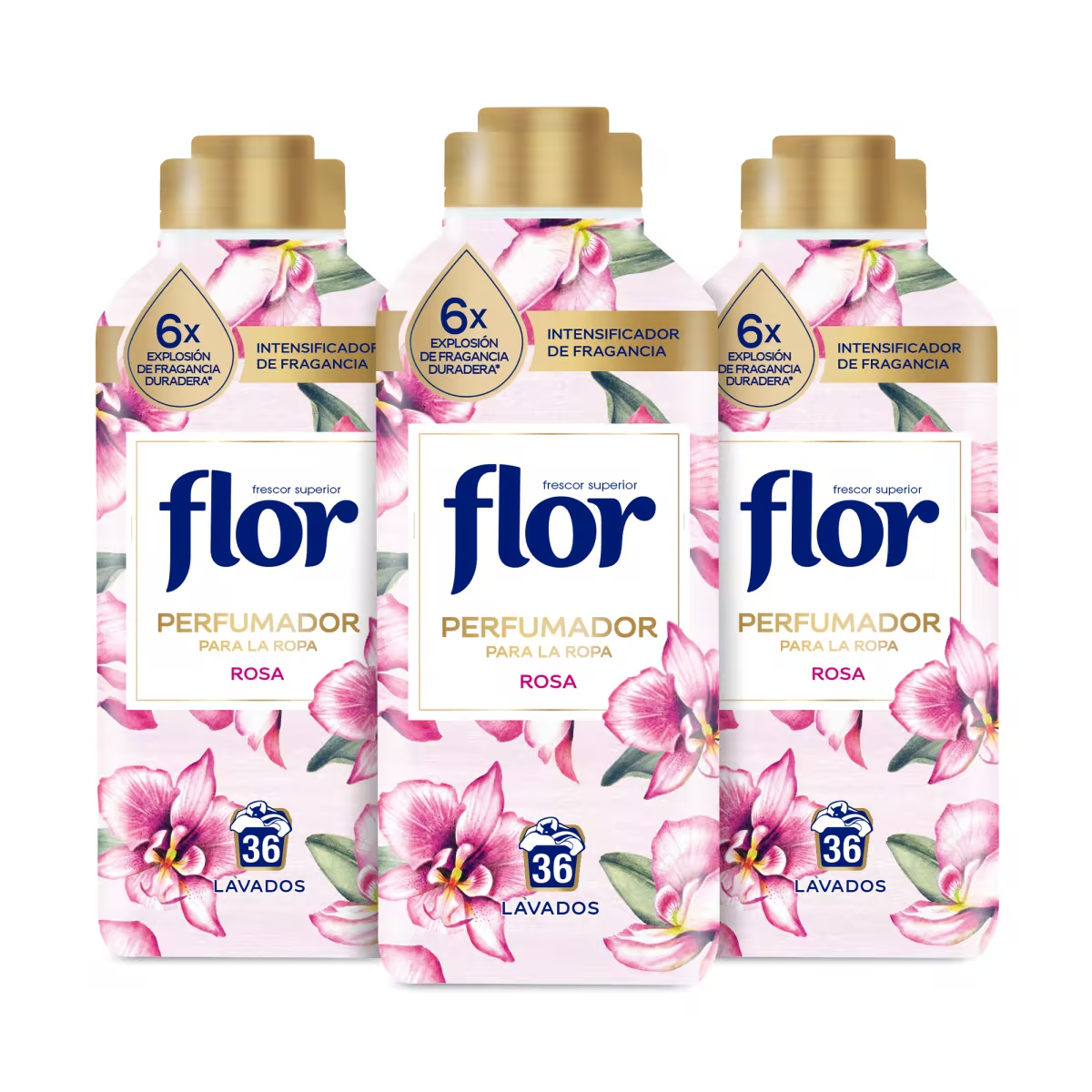 Flor Perfumador Para la Ropa Fragancia Azul, Rosa, Lavanda o Nenuco 3x 720ml, Disolución Perfecta, Elegante