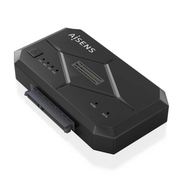 Aisens docking station clonador de discos duros - instalacion facil - compatible con sata y m.2 nvme - plug and play - usb 3.0 - leds indicadores - alta velocidad de transferencia - soporta uasp
