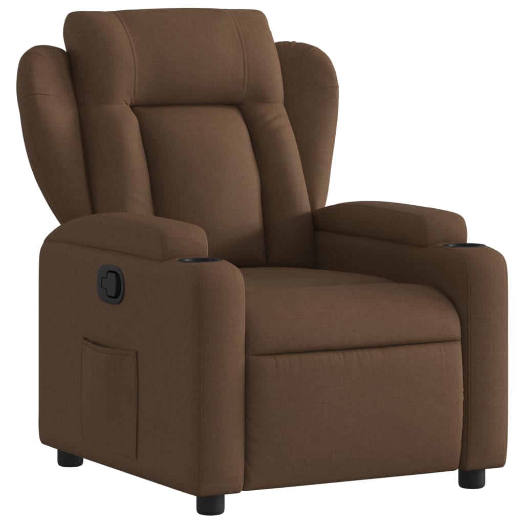 vidaXL Sillón reclinable de tela Gris claro, Gris oscuro, Negro Sillon Dormitorio Sillon Comodos Silla Relax Sillón Sofá