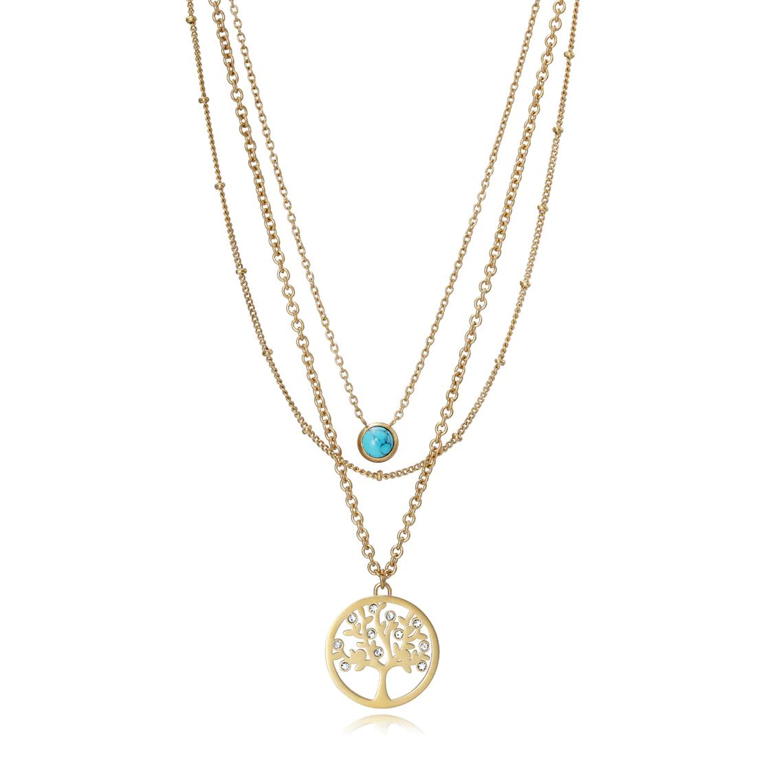 Collar Viceroy Chic Mujer árbol de la vida y piedra turquesa 15104C01012