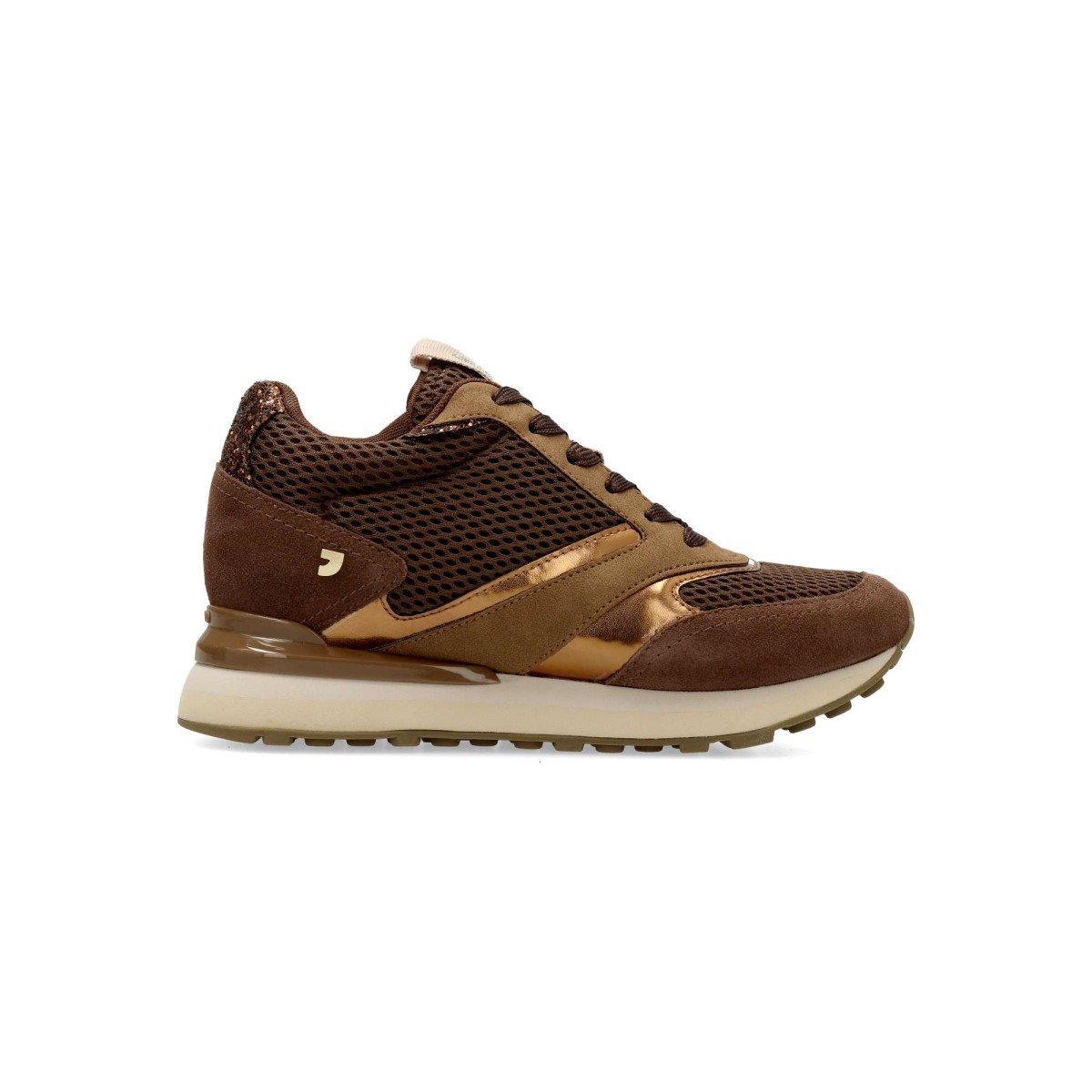 Gioseppo - Zapatillas deportivas Deportiva confort piel y rejilla mujer con cuña interna de 3 cm, plantilla acolchada y suela de caucho para looks urbanos