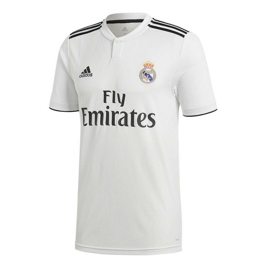CAMISETA DE FUTBOL REAL MADRID CG0552 BLANCO NEGRO