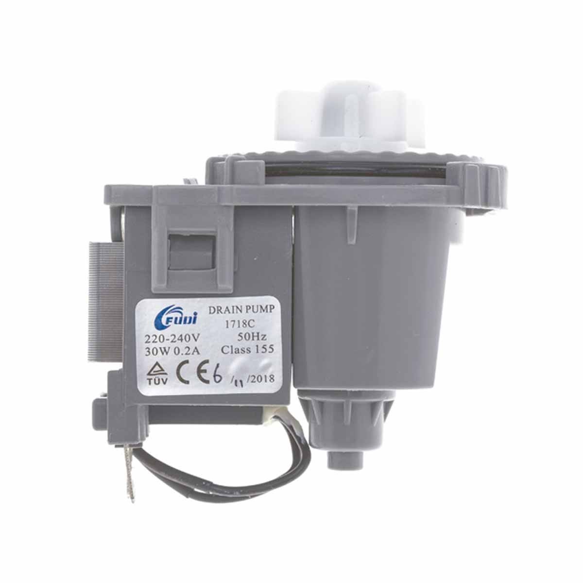 Bomba de Desagüe para Lavavajillas 81785290 81785621 compatible con Teka, Modelos: LP8, Características: 30W; 0,2 A, Compatible con Candy, Fagor, Samsung, Brandt y Beko