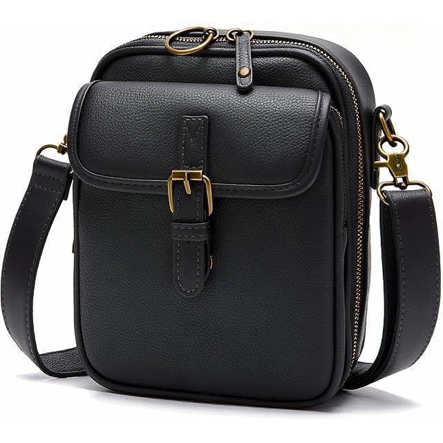 Bolsos cruzados pequeños para mujeres de cuero vegano, carteras mensajero, monedero vintage antirrobo, bolsos de hombro con ranuras para tarjetas