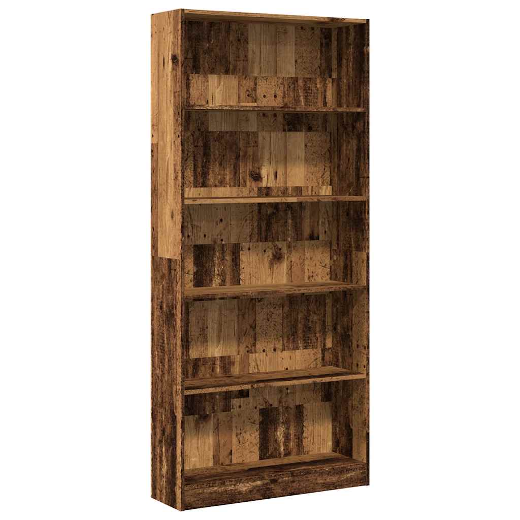 vidaXL Estantería de madera de ingeniería 80x24x176 cm Multicolor