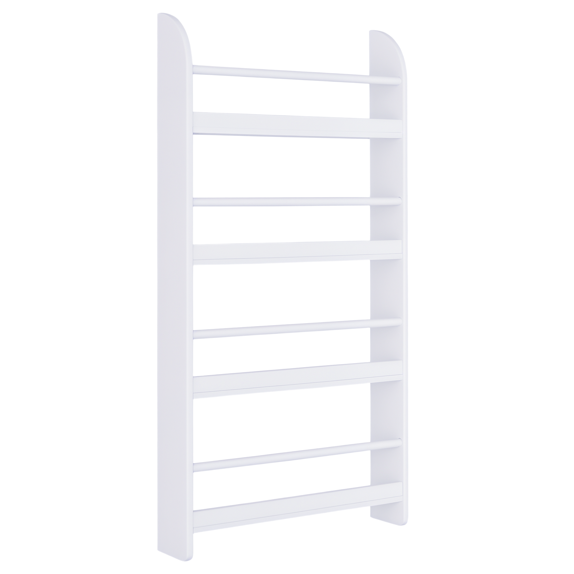 HOMCOM Estantería de Pared de Libros con 4 Estantes Librería Infantil para Hogar Oficina Carga 30kg 59x12x113 cm Blanco