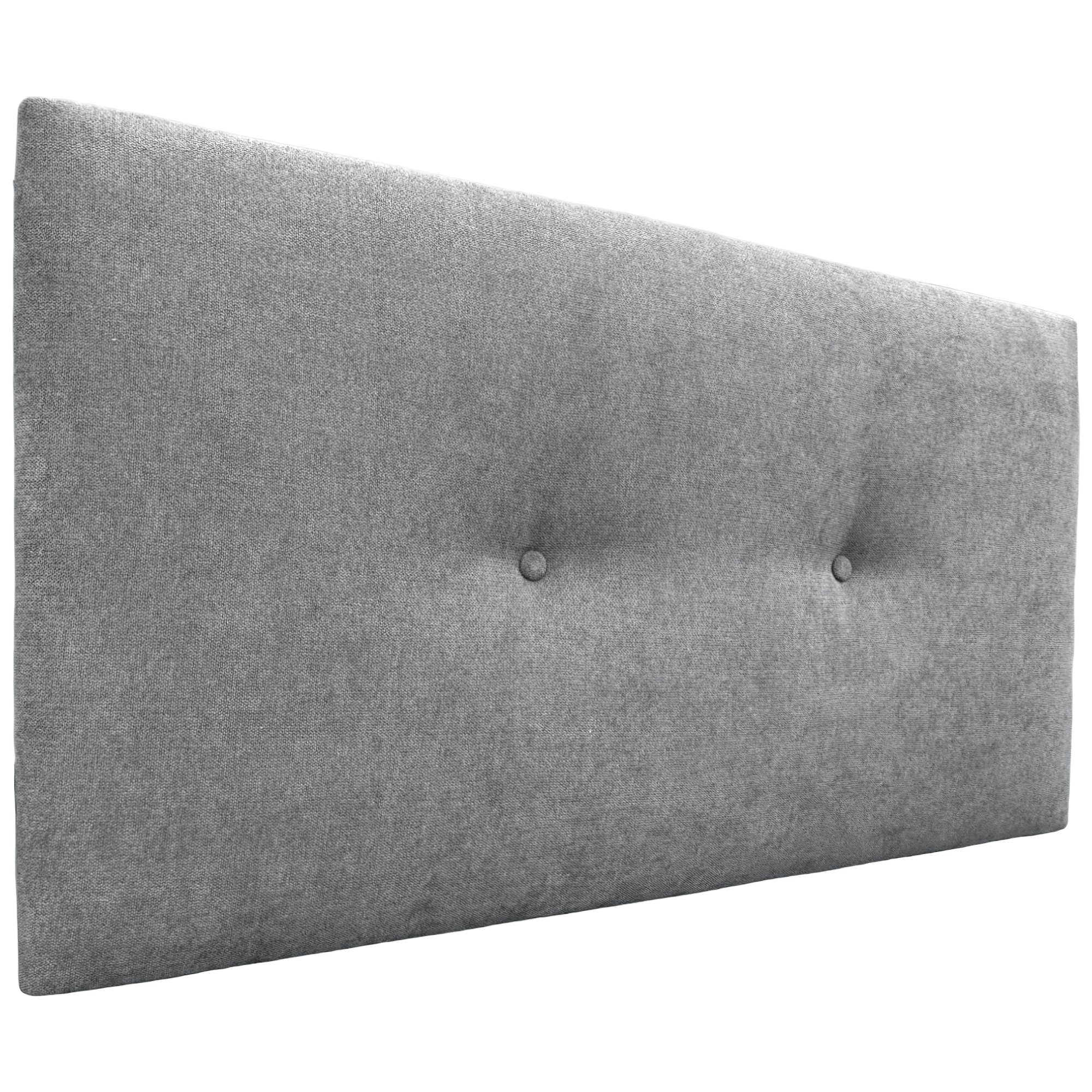 DHOME Cabecero de Polipiel o Tela Acualine Liso con Botones Tapizado Colores Cabezal Lujo Cama Dormitorio Moderno Acolchado (Gris Tela)