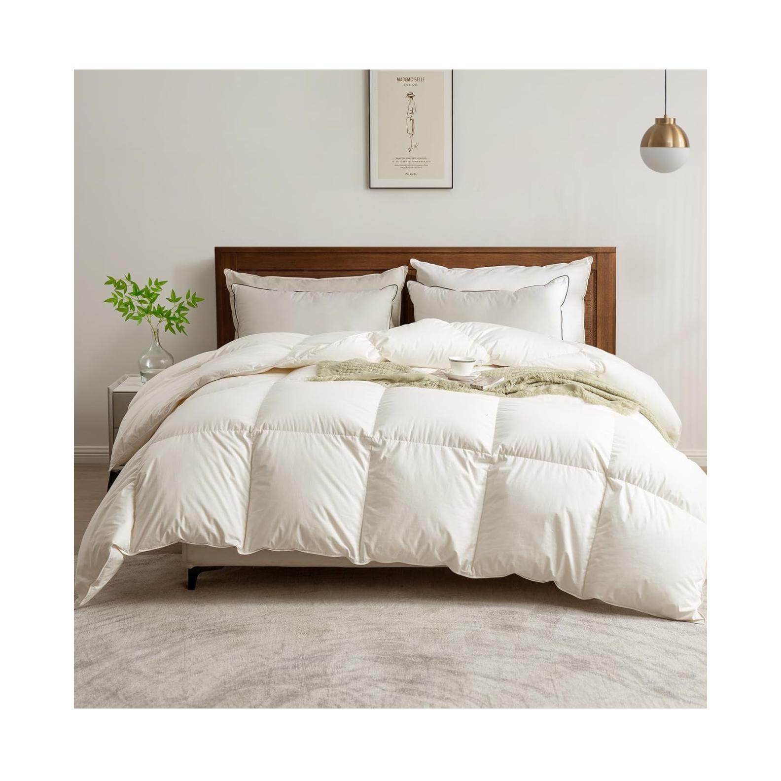 Relleno Nórdico Pluma Pato 250 Gr/m2 Eider - calidad excelsa 90% plumón pato blanco de máxima calidad y 10% pluma de pato, Color Blanco para Cama 90cm 105cm 135cm 150cm 180cm