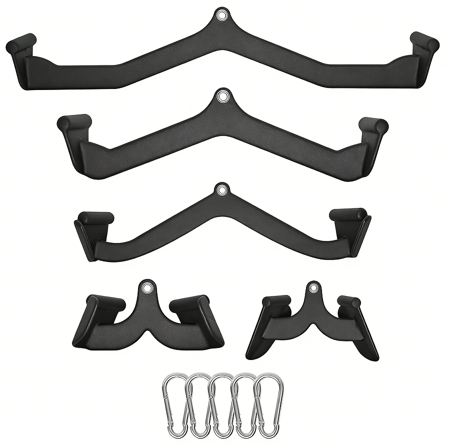 Home Gym Fitness Remo T-Bar V-Bar Polea Cable Accesorios para Máquina de Bíceps, Tríceps Lat Barra de Tracción de Fuerza de Espalda Mango de Entrenamiento Pull Down