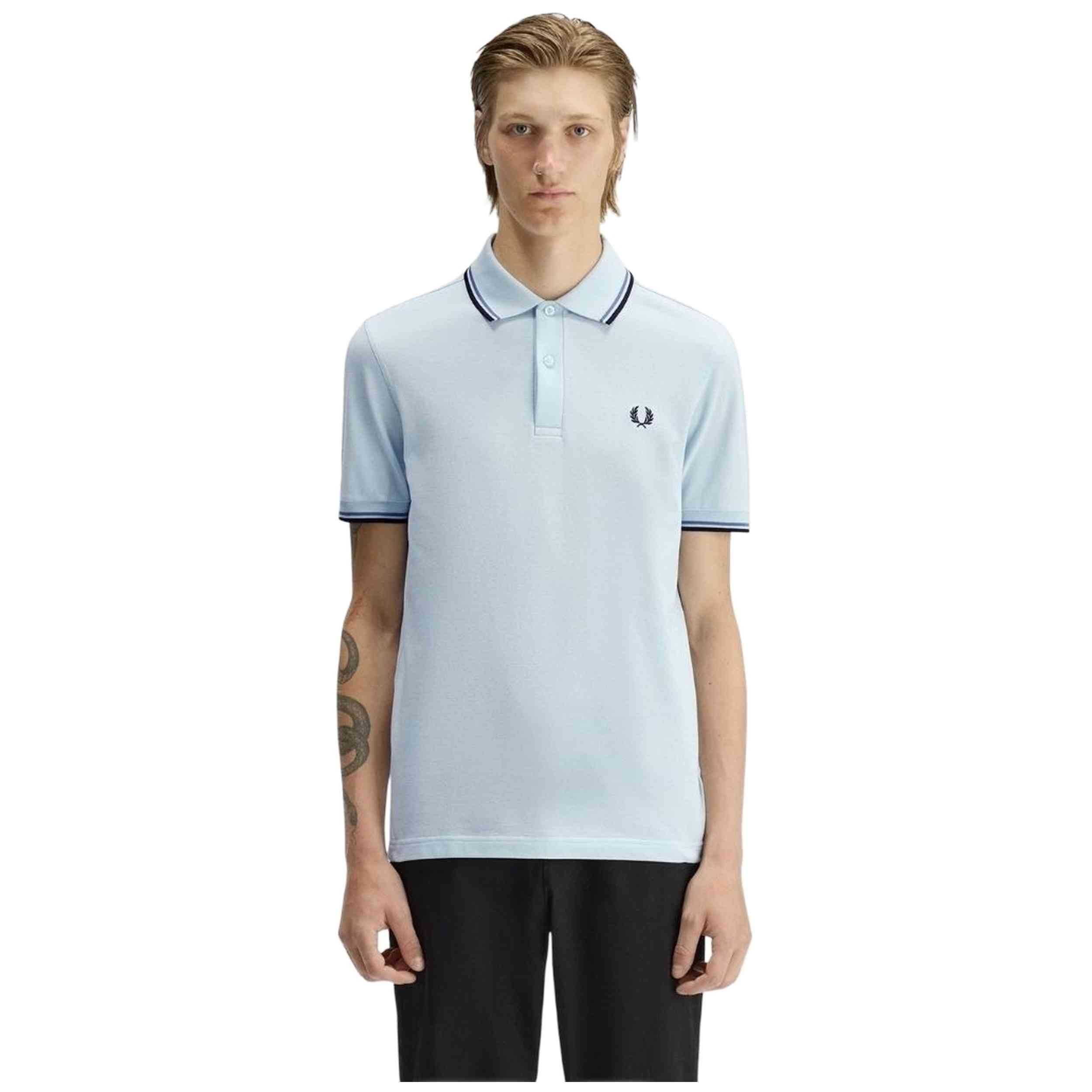 Polo De Manga Corta Fred Perry modelo Fred Perry Twin Tipped Acebl/Navy para Hombre en color Azul