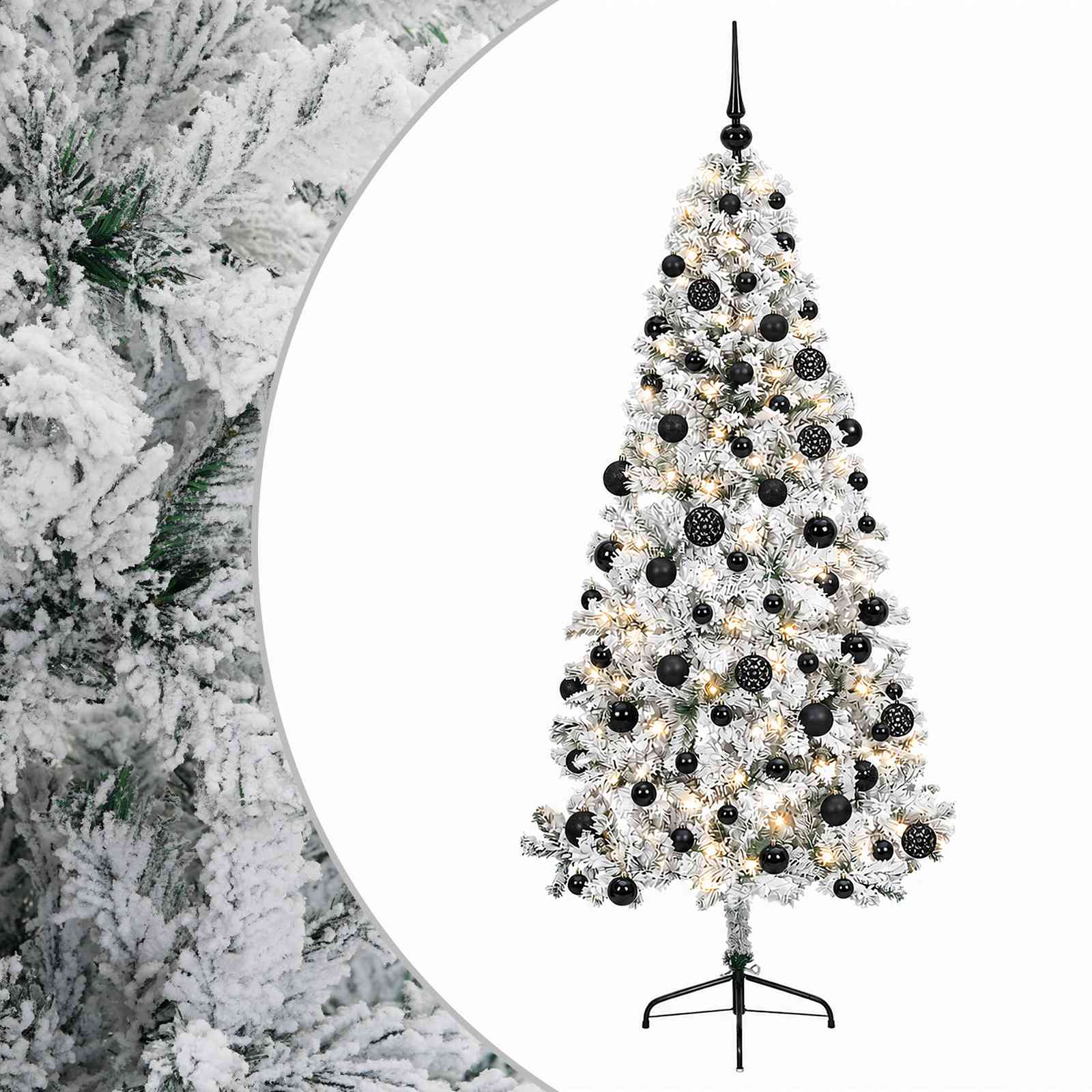 vidaXL Árbol de Navidad artificial con bolas 240 cm 300 LED