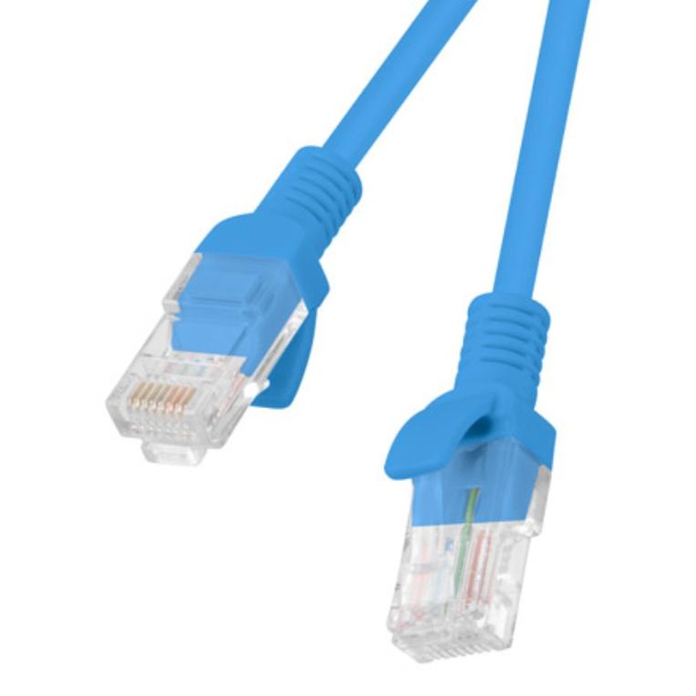 Lanberg - Cable de red RJ45 Cat.6 UTP 5 m azul PCU6-10CC-0500-B para conexión Ethernet de alta velocidad hasta 10 Gbps y 250 MHz, ideal para oficina y hogar