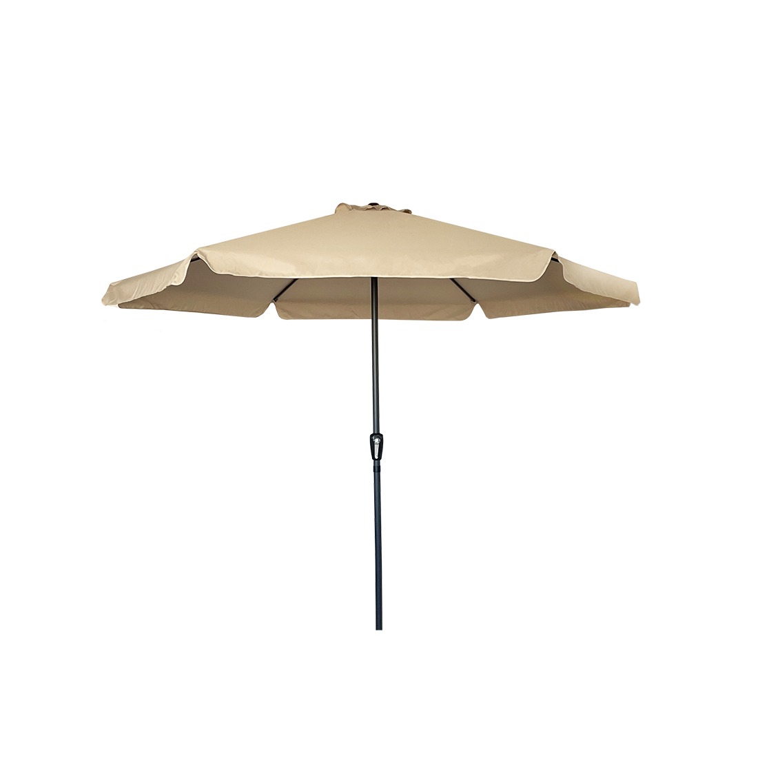 Acomoda Textil – Sombrilla de Jardín con Faldón Protector y Forro Anti UV para Exterior. Parasol de Aluminio Estable con Manivela, Toldo Octogonal 3 M Ø para Terraza y Patio.