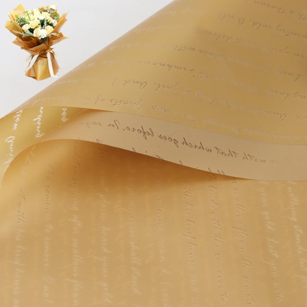 20 Hojas de Papel Korean impermeable para Branch, Papel de Rego clásico retro De Flores inglesas, Suministros de Ramo de floristería, Papel floral para Regalos de bricolaje para Tienda de Flores,