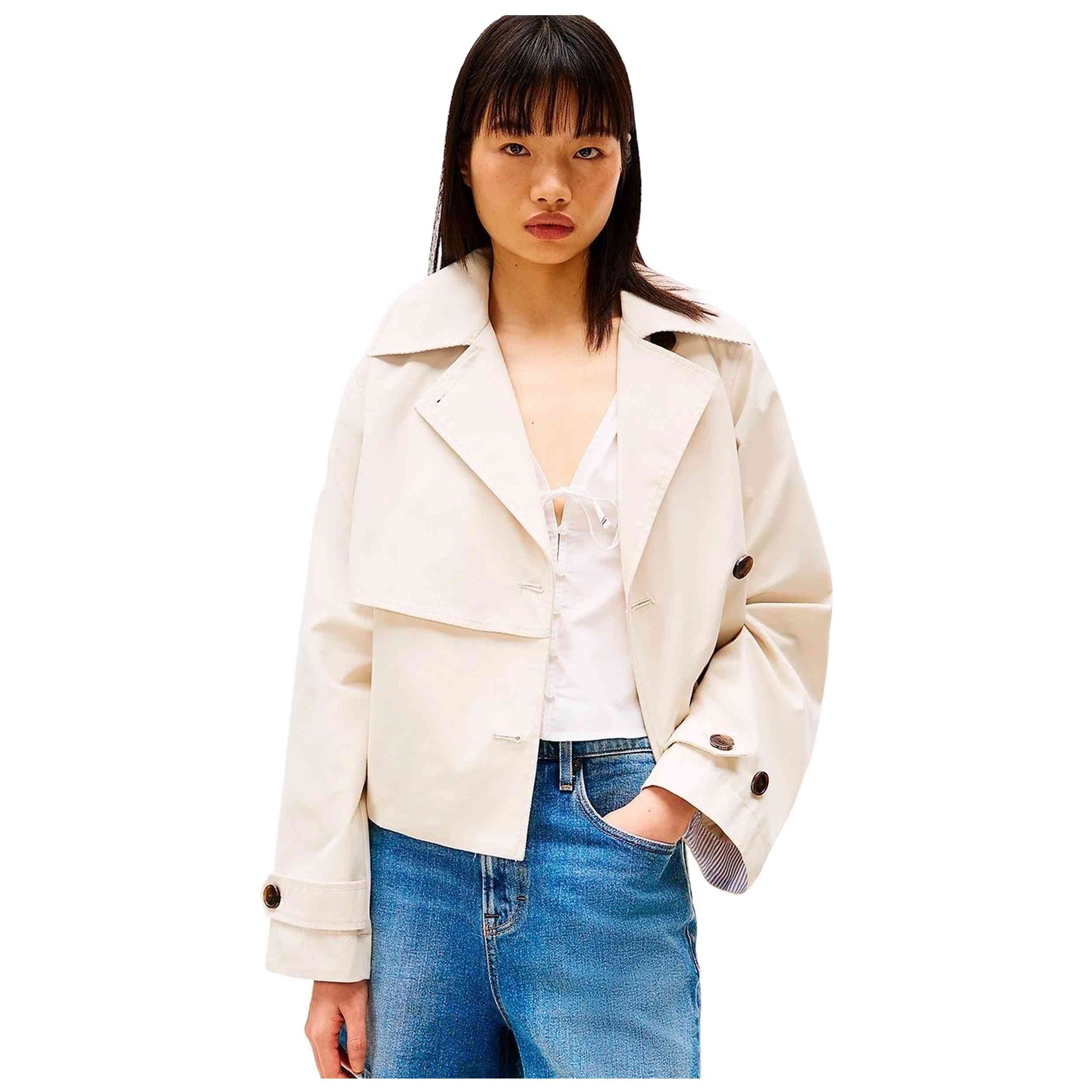 Chaqueta Tommy Hilfiger modelo DW0DW21348 para Mujer en color Beige