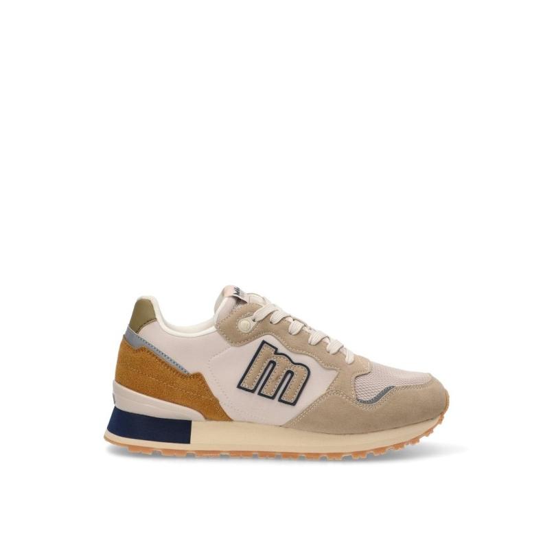 Zapatillas Casual Mustang - Hombre - Suela Plana - Modelo 84427 - Color Beige
