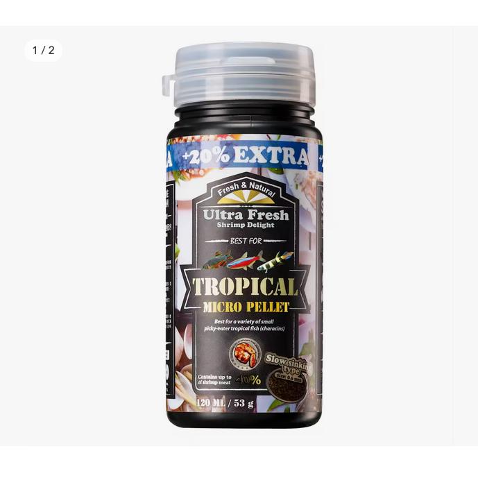 Azoo Ultra Fresh Micro Pellets 330ml para Peces Tropicales - Alimento Granulado y Fino