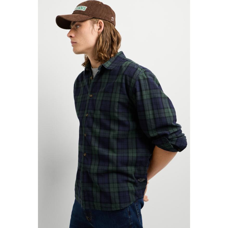Pepe Jeans - Camisa Remi en color verde y marino, diseño de cuadros moderno y versátil para uso diario o informal