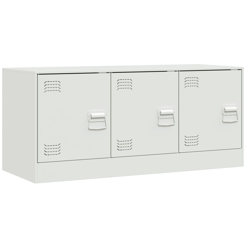 vidaXL Mueble para TV de acero 99x39x44 cm en color Amarillo mostaza/Rosa/Negro y más | almacenamiento funcional diseño moderno para baño dormitorio sala
