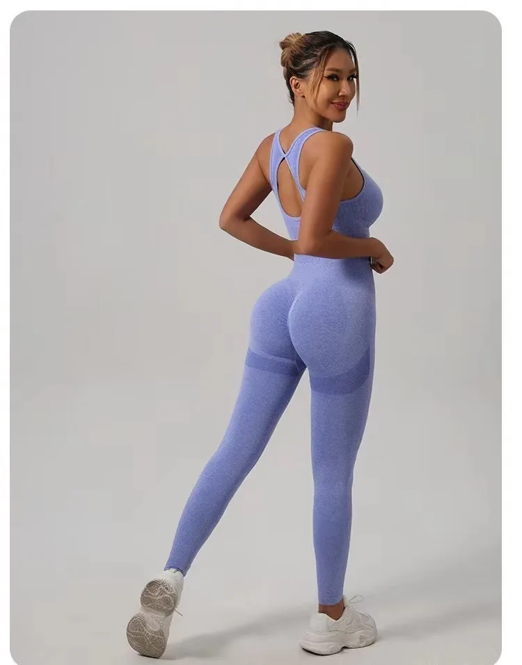 TK Conjunto De Yoga Para Mujer Sin Costuras Beauty Back Sports Bra Y Leggings De Levantamiento De Caderas Ropa De Gimnasio Transpirable Para Entrenamiento En El Gimnasio