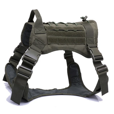 Arnés táctico militar para perro, arnés ajustable sin tirones para perro, chaleco táctico para entrenamiento de caza con asa