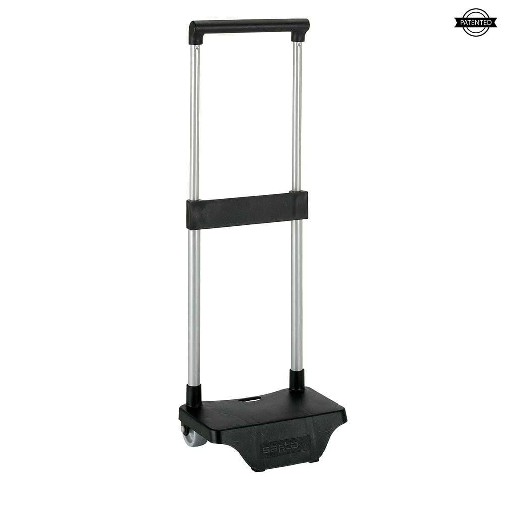 SAFTA | Carro Portamochilas, Carrito Escolar Plegable y Ligero con Ruedas Silenciosas y Asa Telescópica Extensible – Varios Modelos y Colores, para Mochila Infantil y de Adulto, Uso Escolar Diario