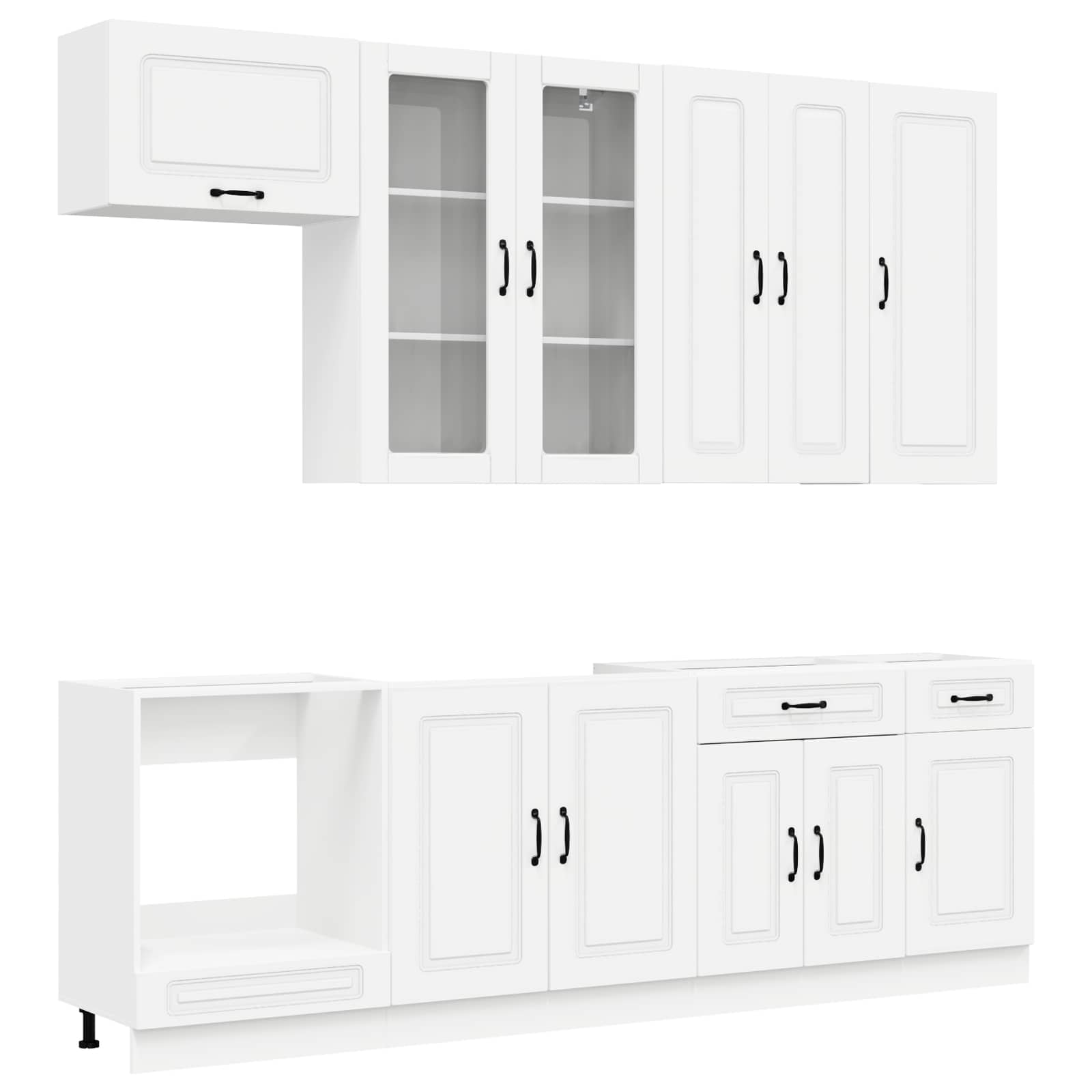 vidaXL Unidad de cocina KALMAR 8 uds.  Madera de ingeniería Multicolor