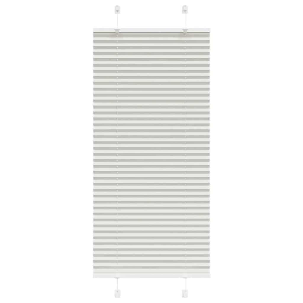 vidaXL Estor Plisado gris claro 60x150 cm Tela Ancho 59,4 cm Poliéster
