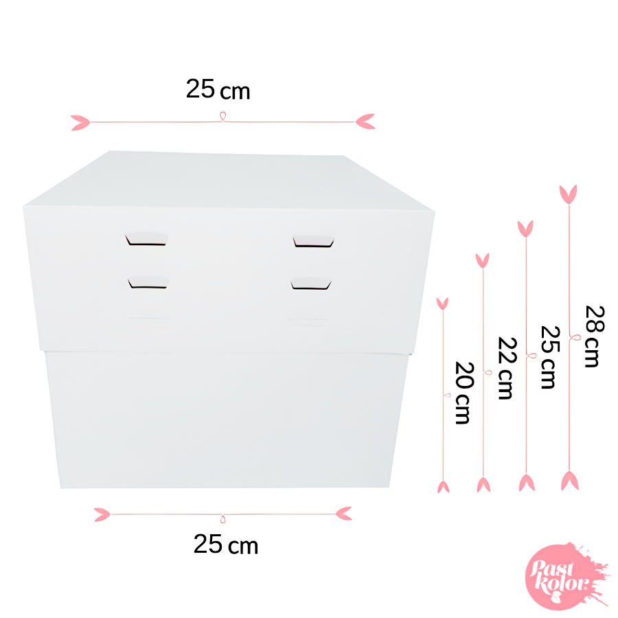 Glotomania Caja para Tarta Ajustable - 4 Alturas - 25 Cm - Resistente
