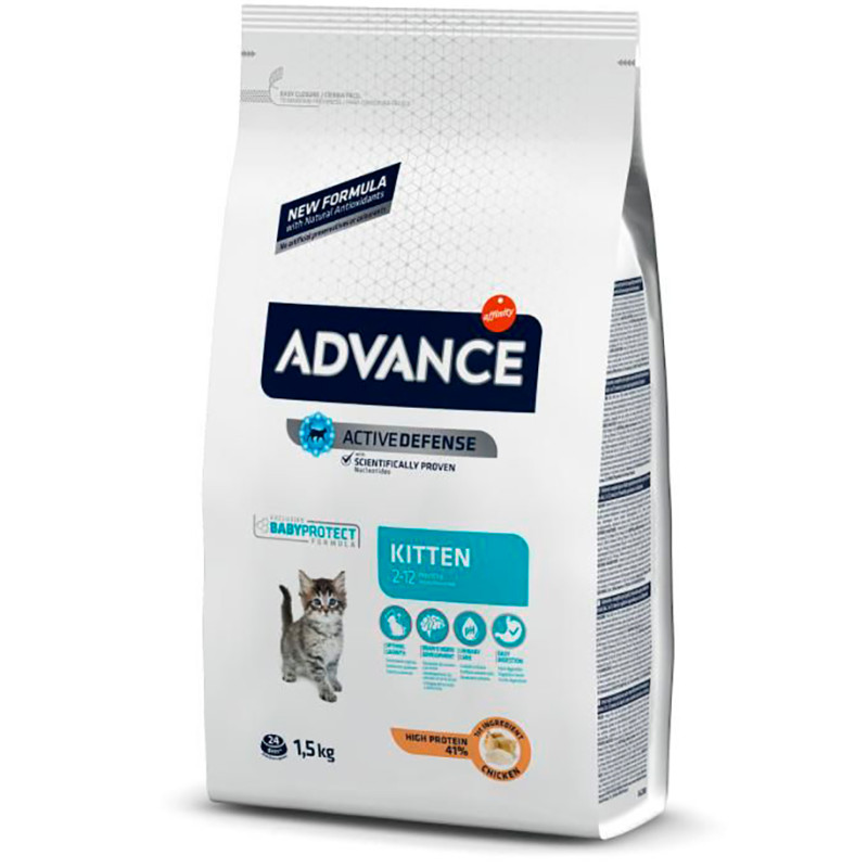 Advance – Pienso para gatitos Advance pollo y arroz. 1,5 Kg