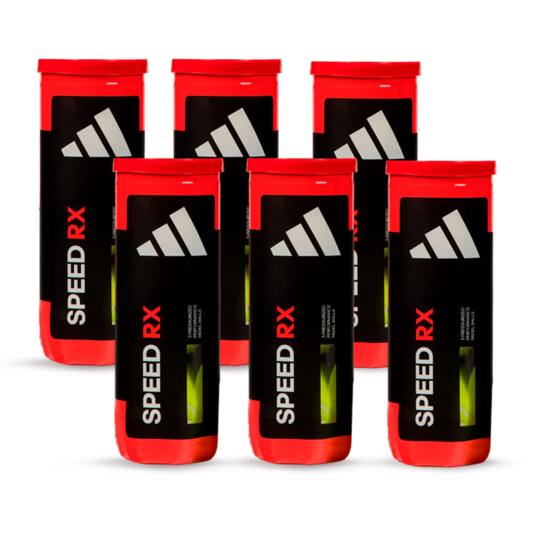 ADIDAS Pelotas RX Padel- Formatos AHORRO: 3 Botes, 5 Botes, 6 Botes, 10 Botes, 12 Botes, Cajón de 24 Botes de 3 Pelotas de Pádel Presurizadas - Pelota OFICIAL Adidas - Máxima Durabilidad - Máxima Velocidad - Pelota de Padel