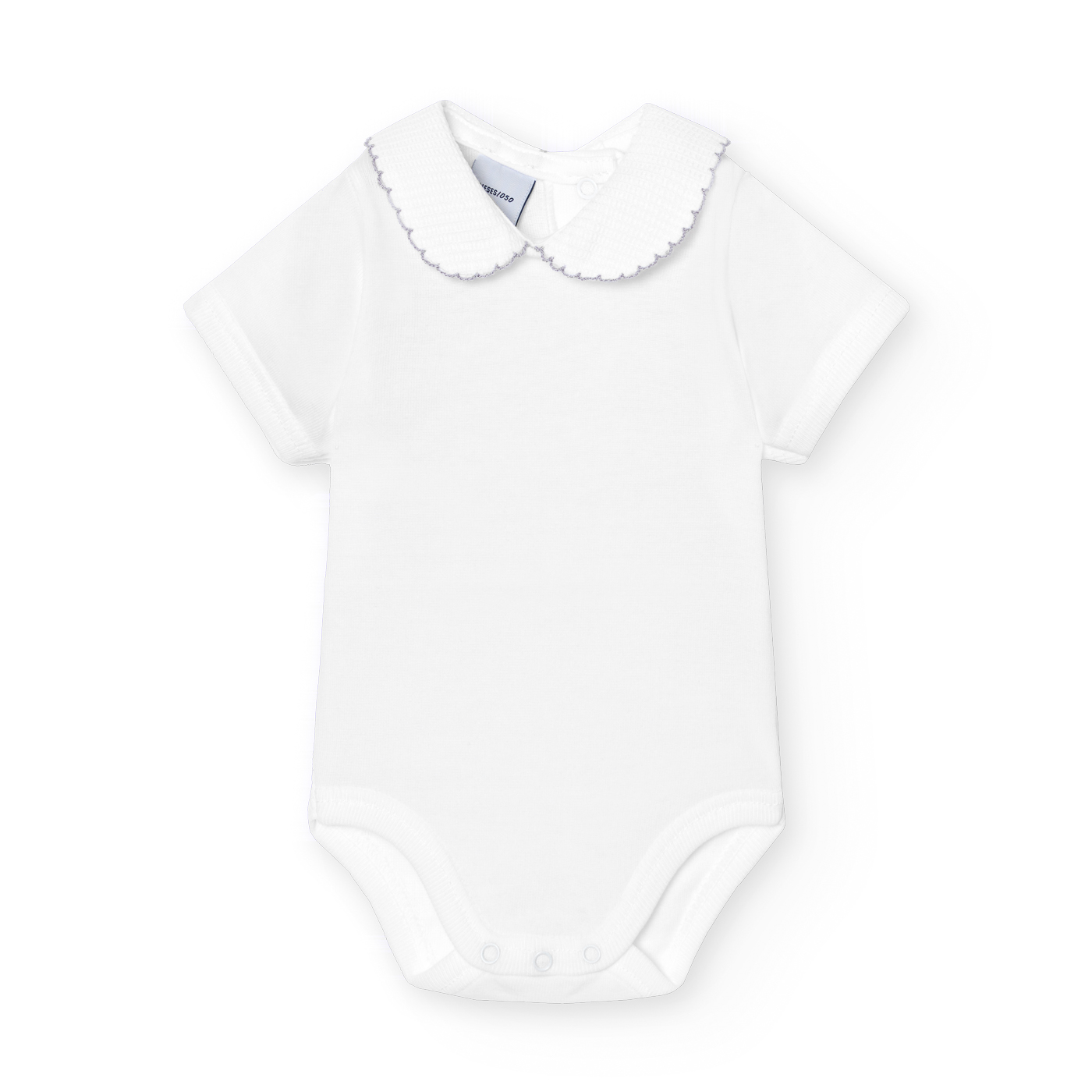 Basicos Babidu pack de 2 bodys manga corta cuello bebe pique