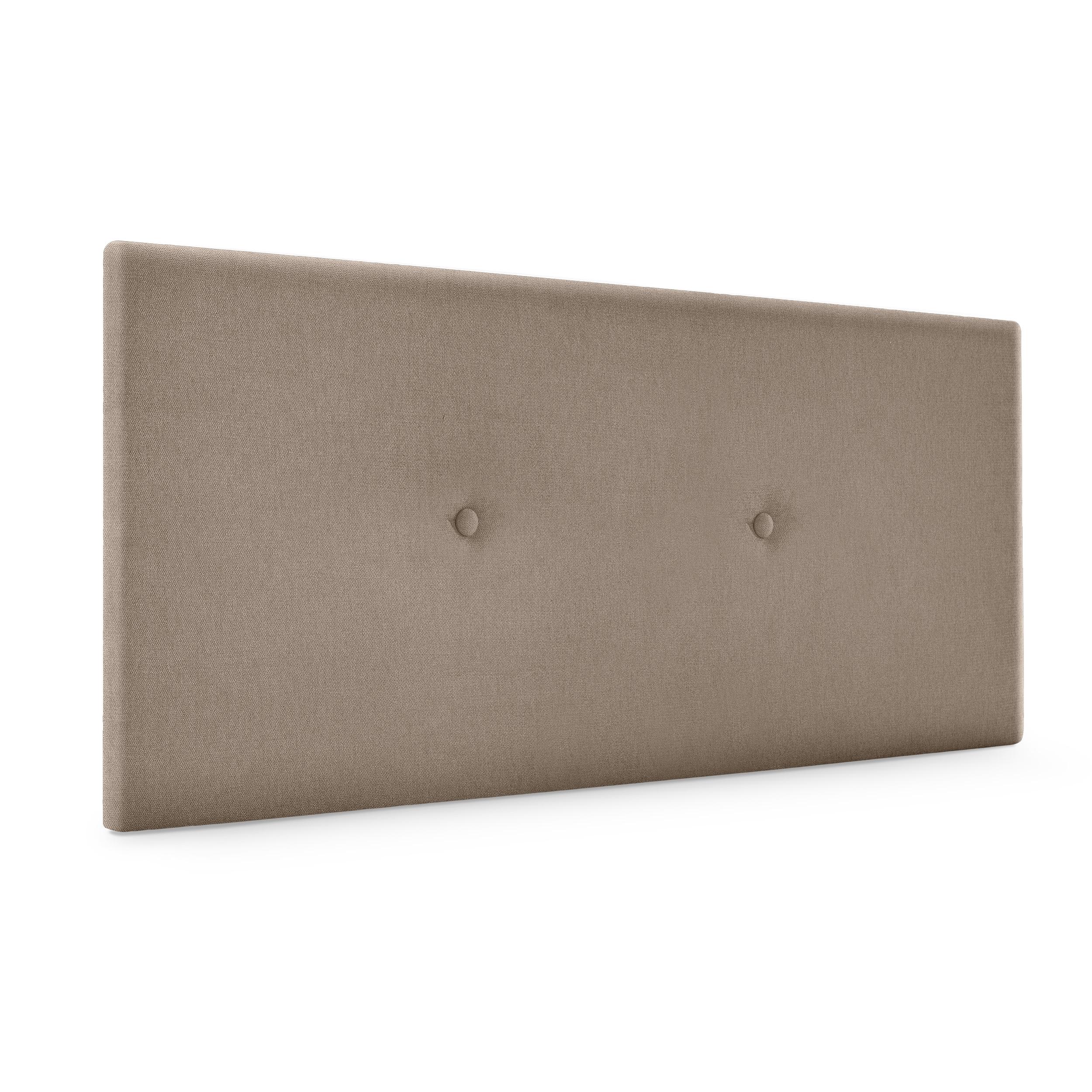 DHOME Cabecero de Polipiel o Tela Acualine Liso con Botones Tapizado Colores Cabezal Lujo Cama Dormitorio Moderno Acolchado (Tierra Tela)