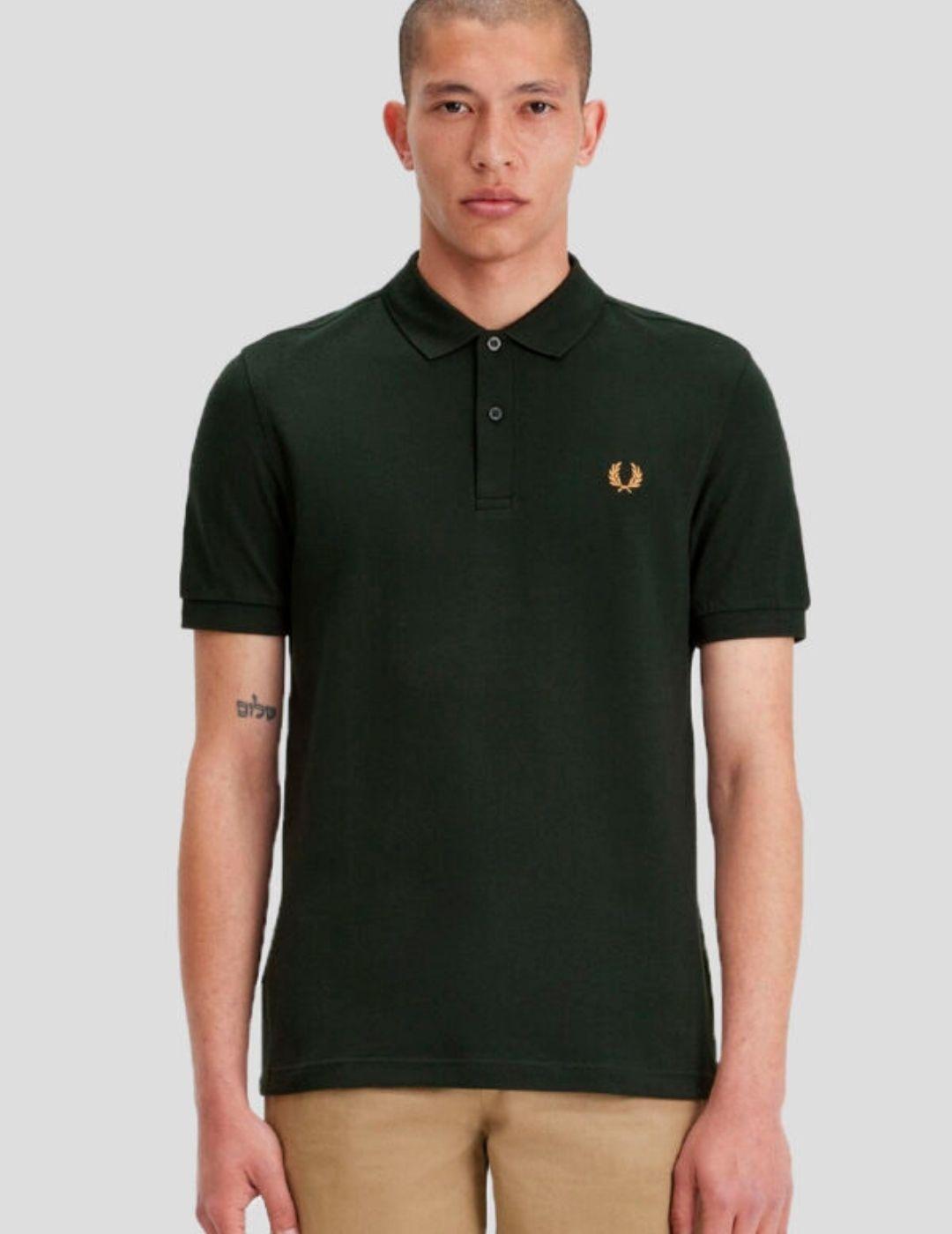 Polo Fred Perry Plain Verde Oscuro Hombre